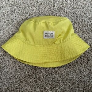 Urban Outfitters Natural UO-76 Canvas Bucket Hat Yellow